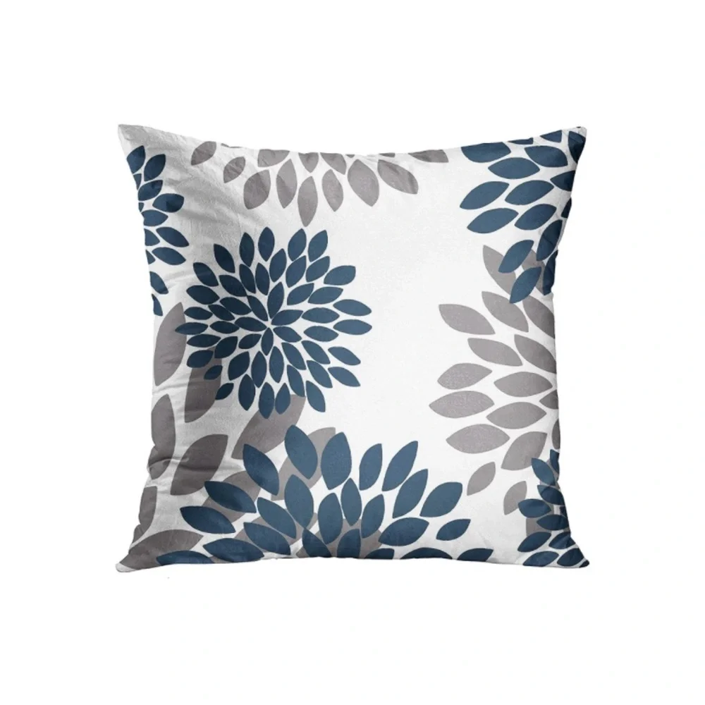Luxury Home | Chic Blue, White & Grey Home Sweet Home Throw Pillow Covers
